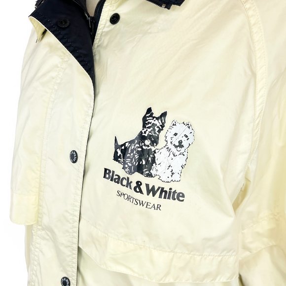 SOLD: Vintage Japan Black & White Sportswear Scottie + Westie Dog Jacket - Picture 3 of 12